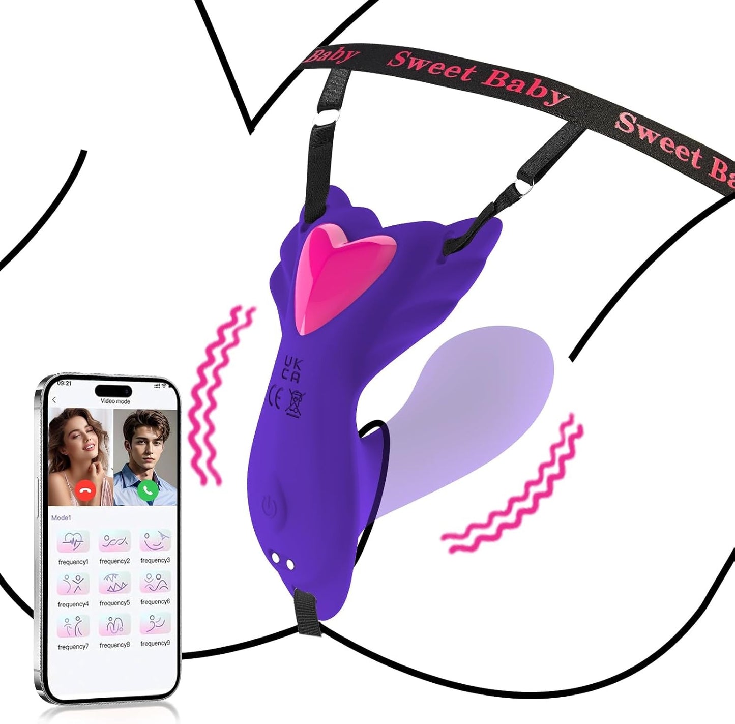 LuxeLick – tragbarer Höschenvibrator, APP-Steuerung, Schmetterlingsvibratoren