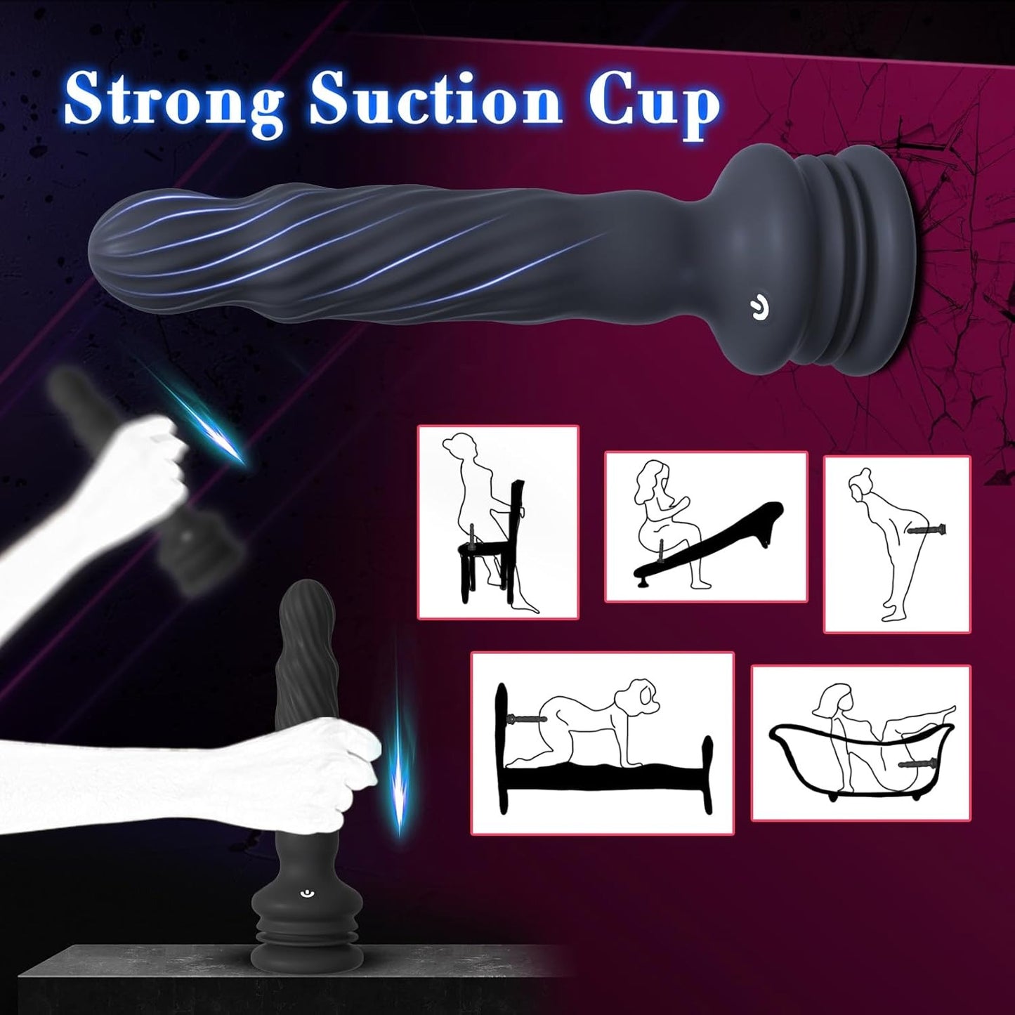 Obsidian - Zappelnder, rotierender Prostata-Massager, Anal-Buttplug