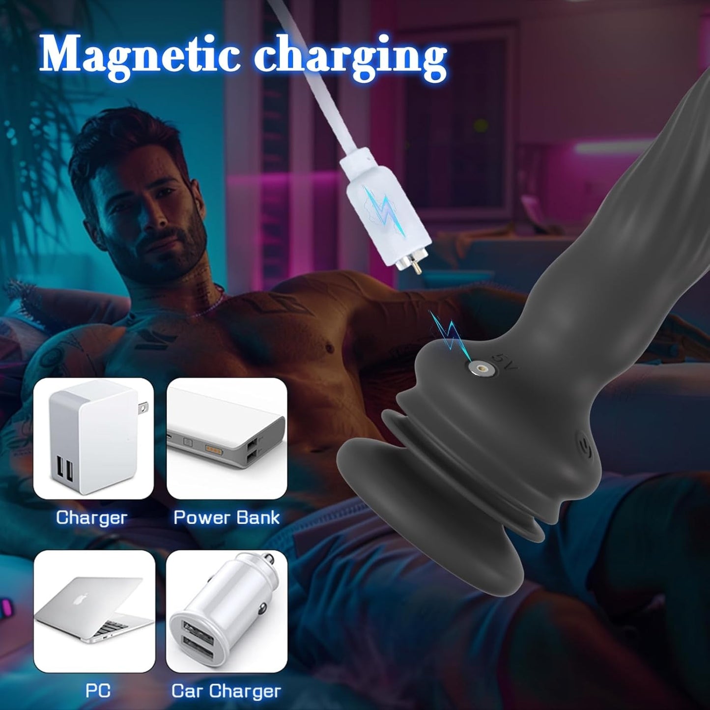 Obsidian - Zappelnder, rotierender Prostata-Massager, Anal-Buttplug