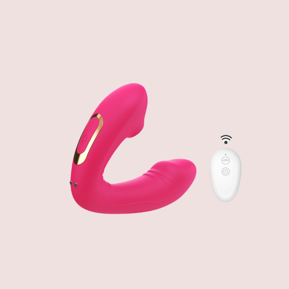 Puls | Saug- und Vibrations-Biegsamer tragbarer Klitoris-G-Punkt-Vibrator