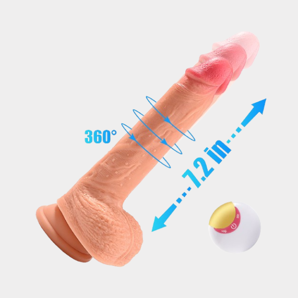 ActiveTiger - 8,7 Zoll 4-in-1 vibrierender, freihändiger, realistischer Silikondildo