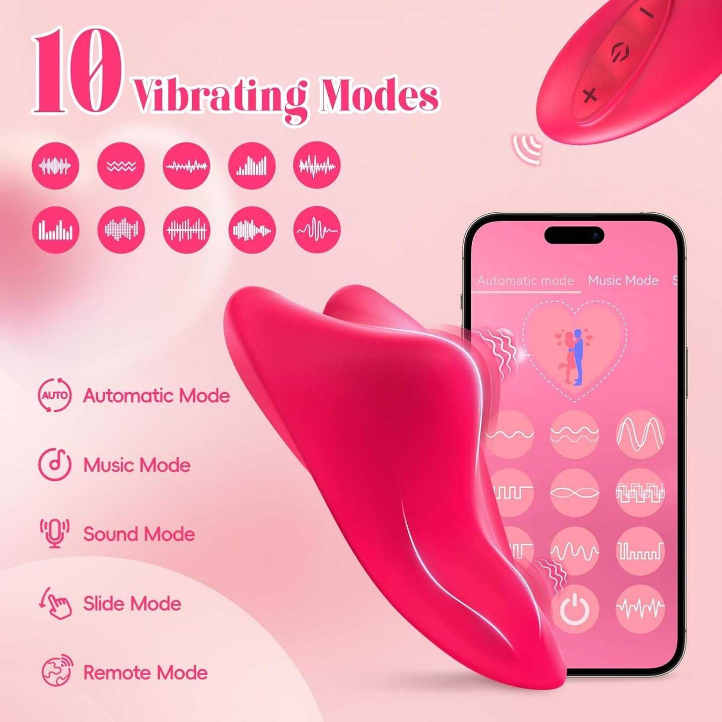 HeartBeat App Vibrating Panties Tragbarer Paarvibrator mit Fernbedienung