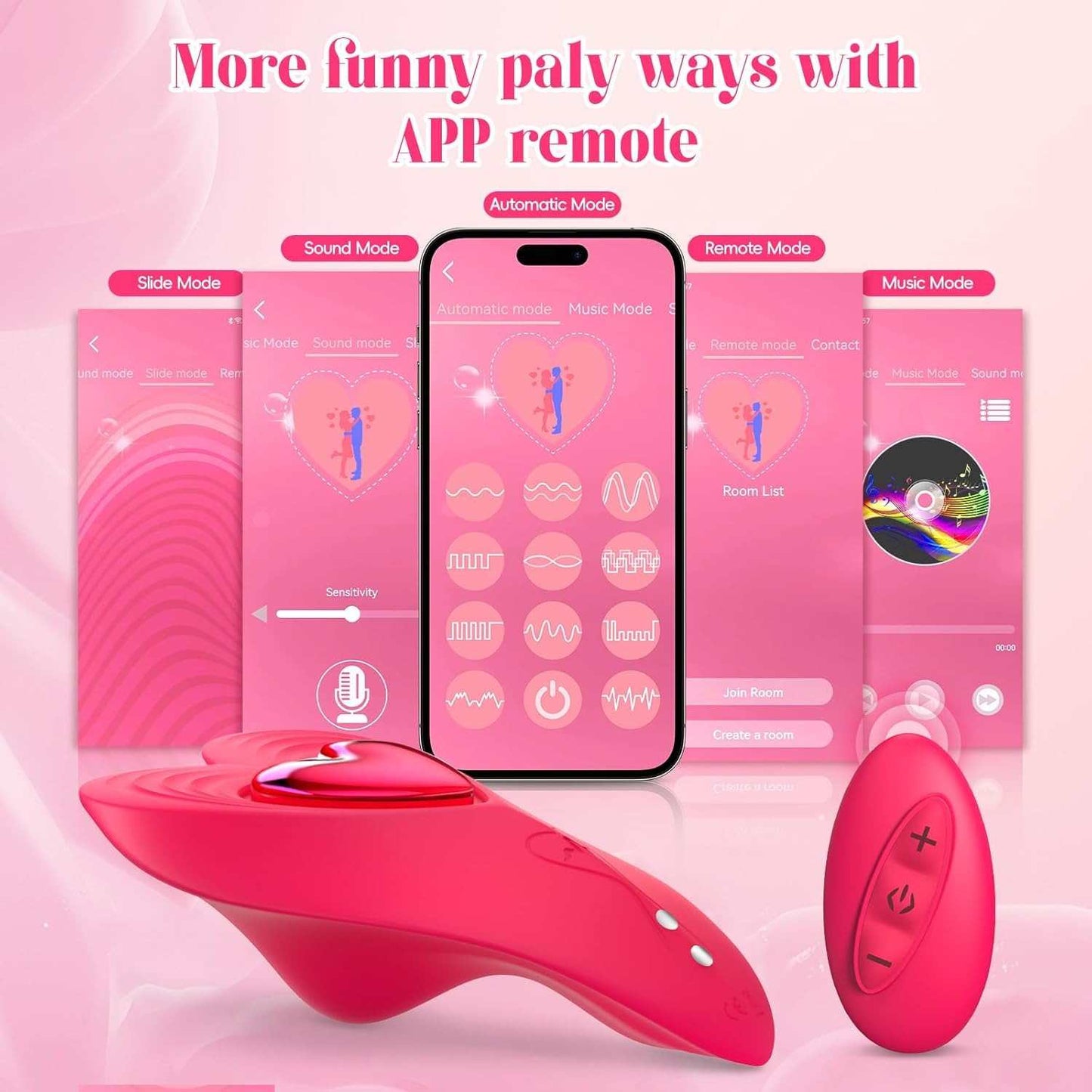HeartBeat App Vibrating Panties Tragbarer Paarvibrator mit Fernbedienung