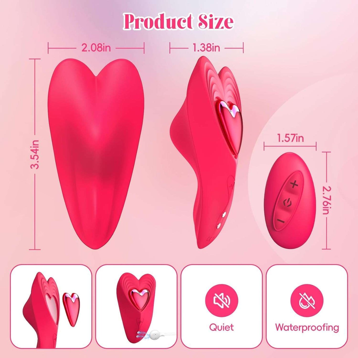 HeartBeat App Vibrating Panties Tragbarer Paarvibrator mit Fernbedienung