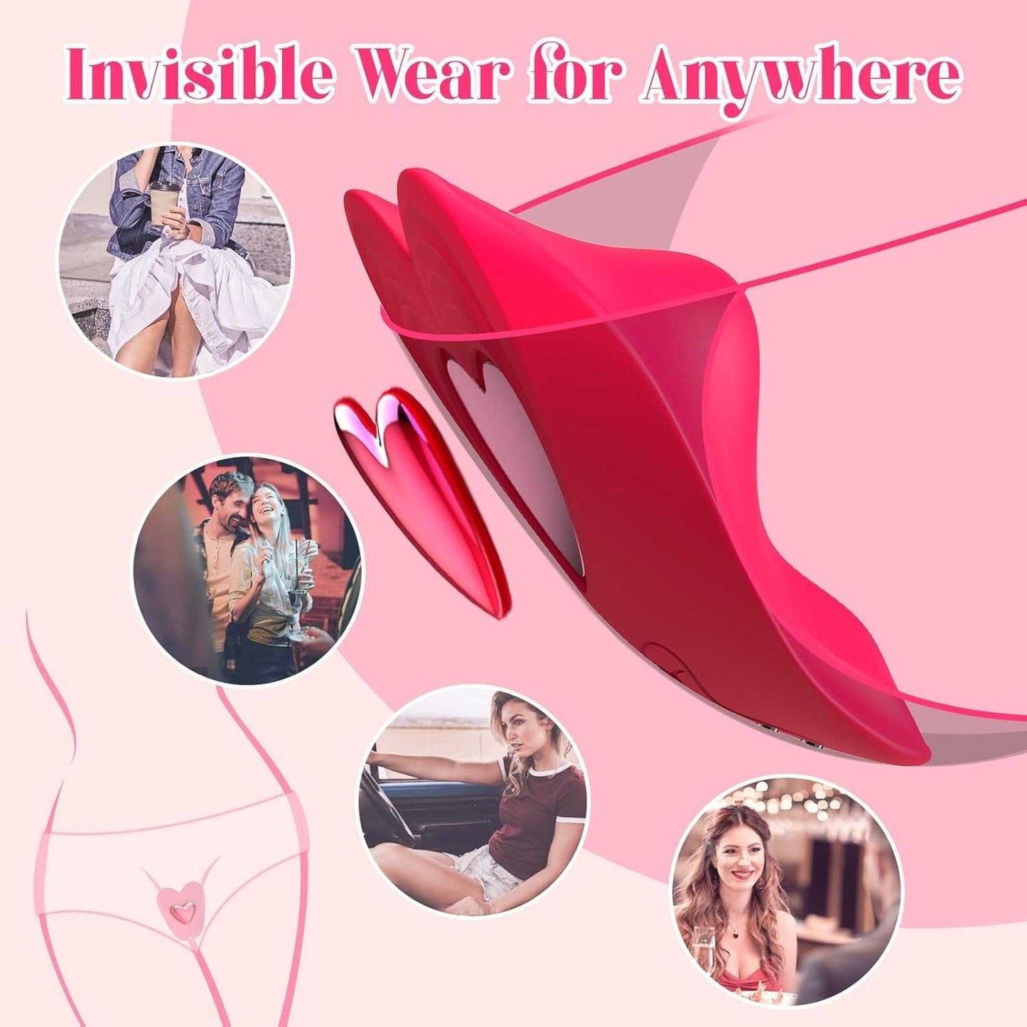 HeartBeat App Vibrating Panties Tragbarer Paarvibrator mit Fernbedienung