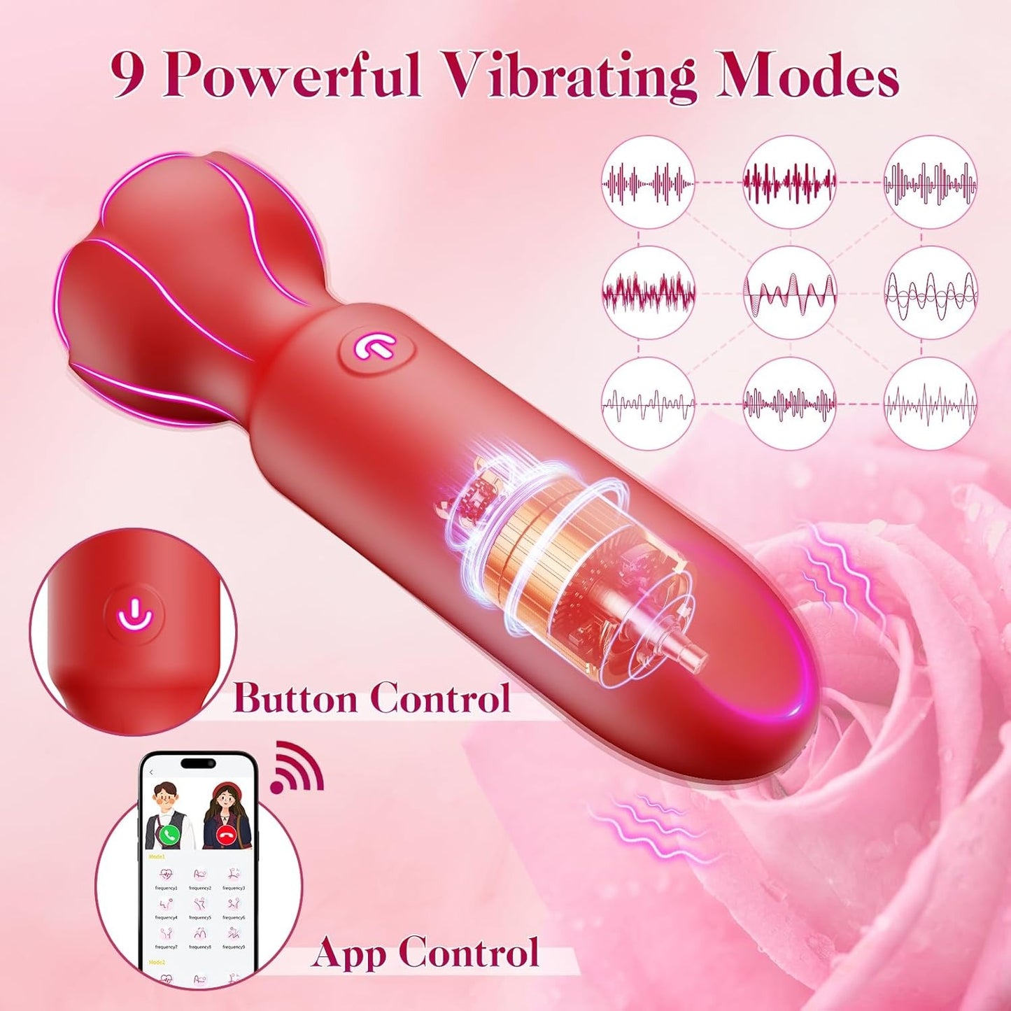 Luna – Mini-Bullet-Vibrator, App-gesteuerter Lippenstift-Klitorisvibrator