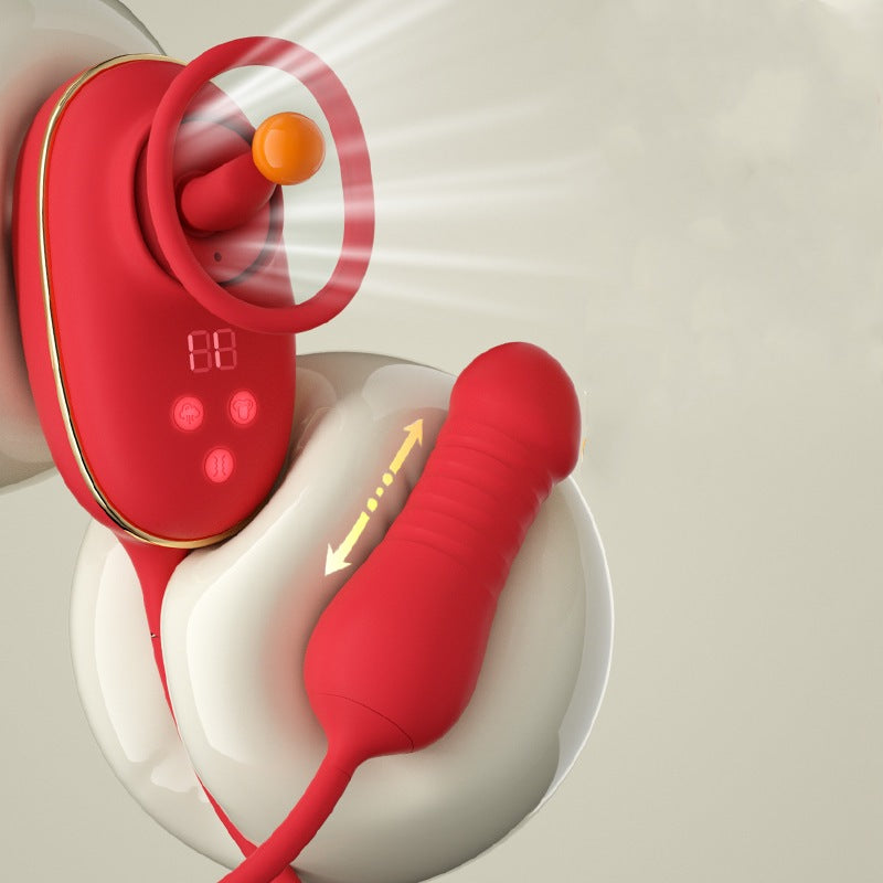 Opula – Klitoris-Saugzungenvibrator mit Stoßstimulator