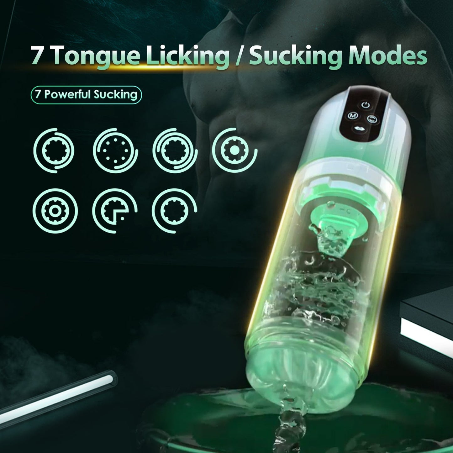Winks | 2-in-1 Penispumpe, Vergrößerungstraining, männlicher Masturbator
