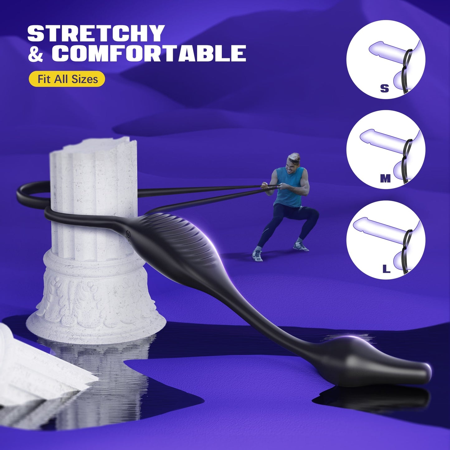 Zoppy | 3-in-1 Prostata-Massagegerät Butt Plug mit Doppelring