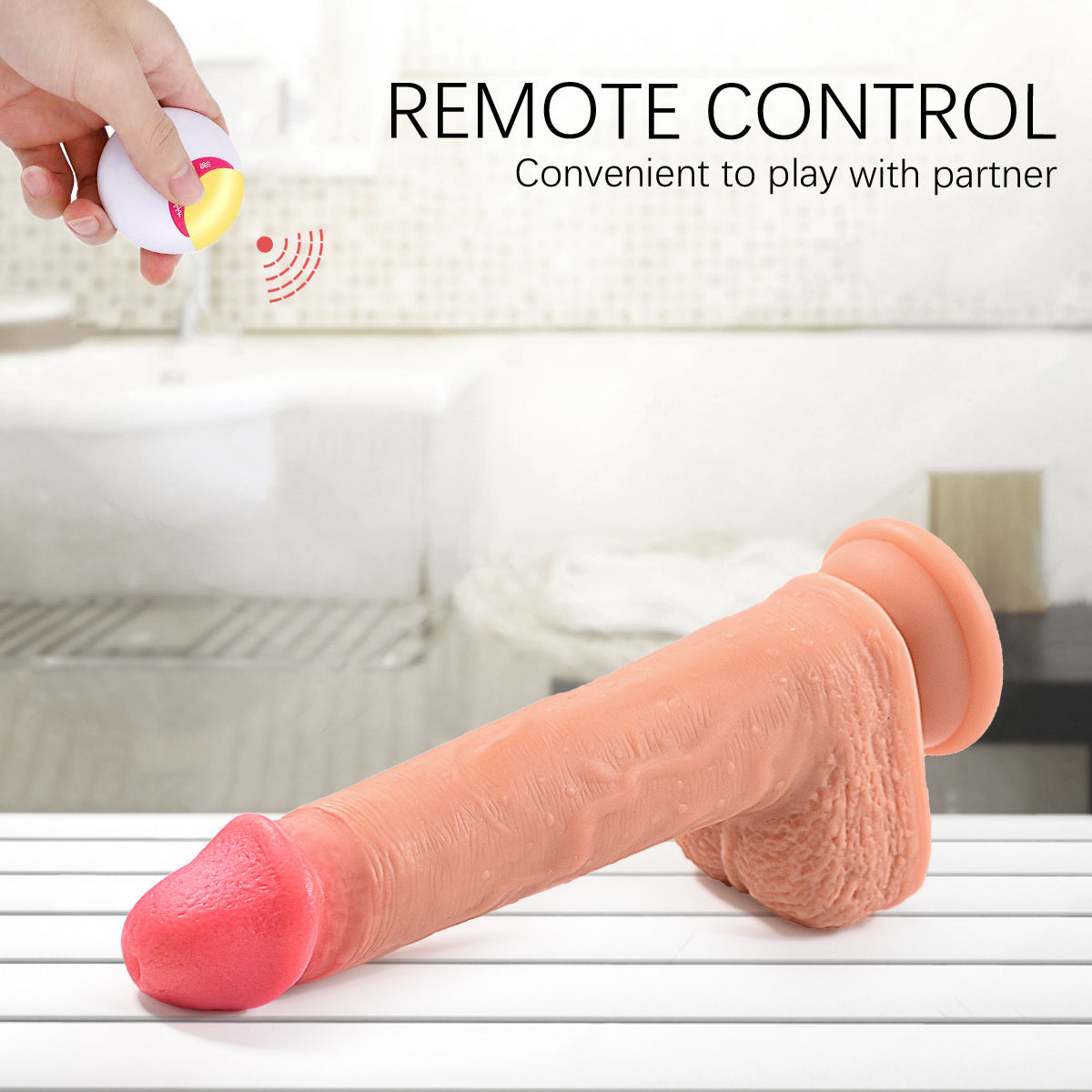 ActiveTiger - 8,7 Zoll 4-in-1 vibrierender, freihändiger, realistischer Silikondildo
