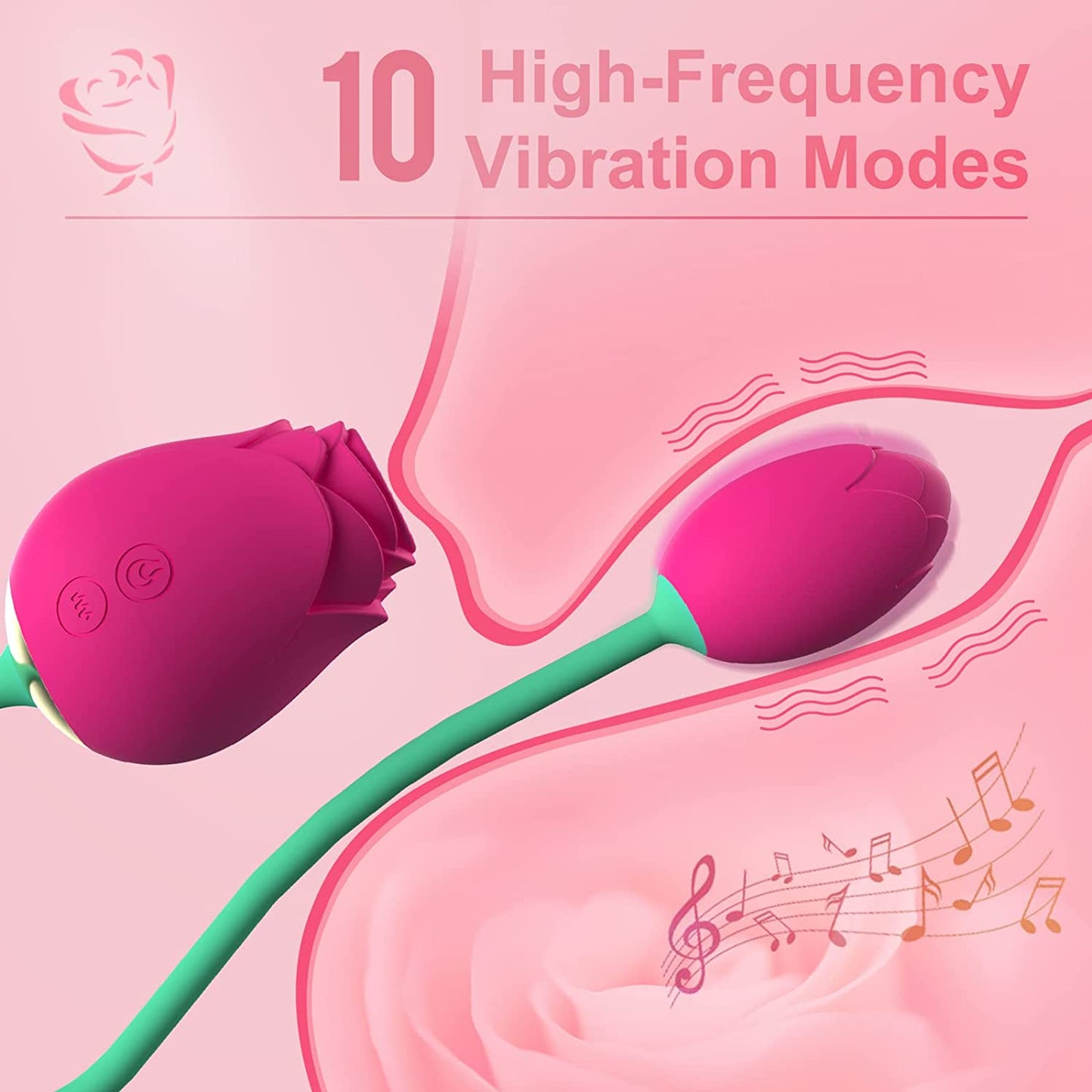 FairyRose | Superleiser Rosen-Saugvibrator mit Ei