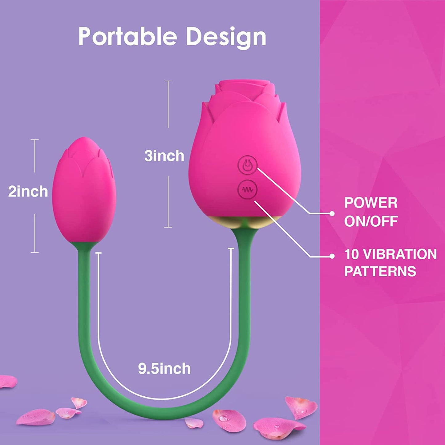 FairyRose | Superleiser Rosen-Saugvibrator mit Ei