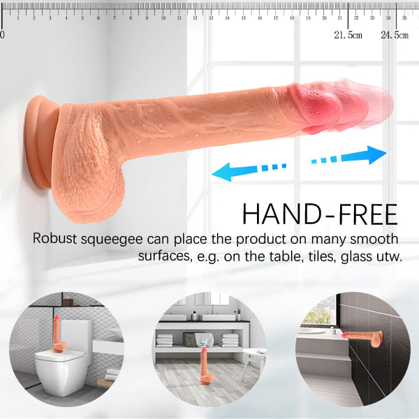 ActiveTiger - 8,7 Zoll 4-in-1 vibrierender, freihändiger, realistischer Silikondildo