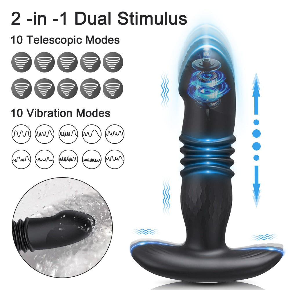 PuppyPassion - Stoßender Butt Plug Anal APP Vibrator