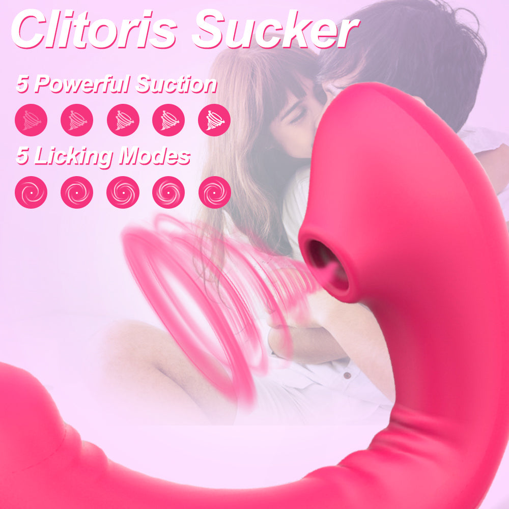 Puls | Saug- und Vibrations-Biegsamer tragbarer Klitoris-G-Punkt-Vibrator