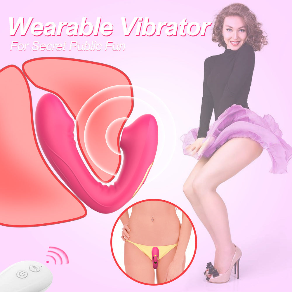 Puls | Saug- und Vibrations-Biegsamer tragbarer Klitoris-G-Punkt-Vibrator