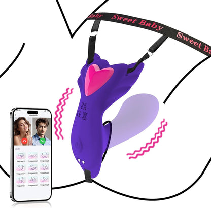 LuxeLick – tragbarer Höschenvibrator, APP-Steuerung, Schmetterlingsvibratoren 