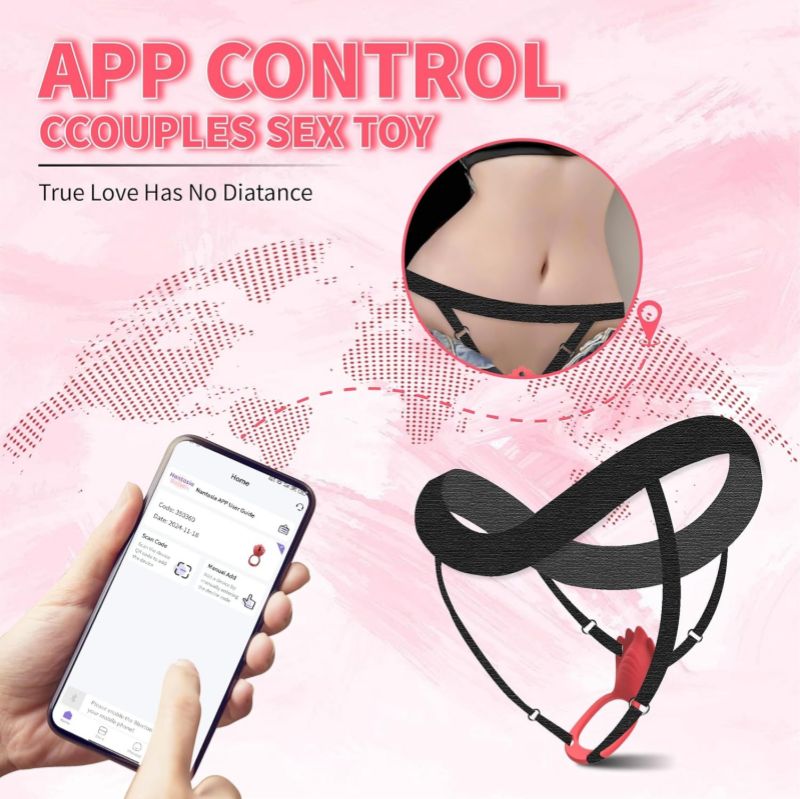 GripLust Panty Vibrator mit Gurt und Penisring – 9 Vibrationsmodi per App und Fernbedienung