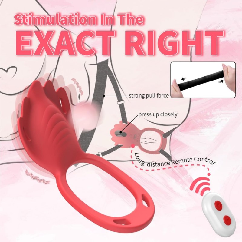 GripLust Panty Vibrator mit Gurt und Penisring – 9 Vibrationsmodi per App und Fernbedienung