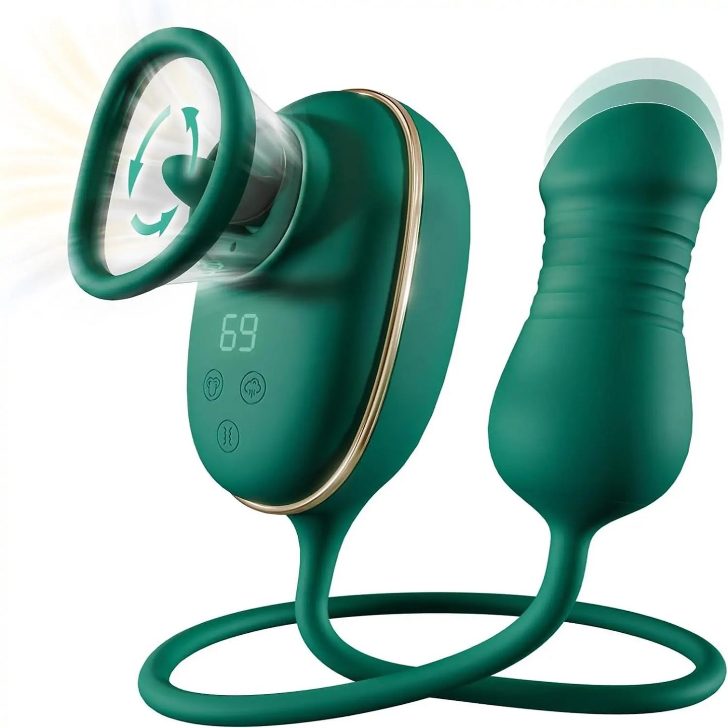 Opula – Klitoris-Saugzungenvibrator mit Stoßstimulator 