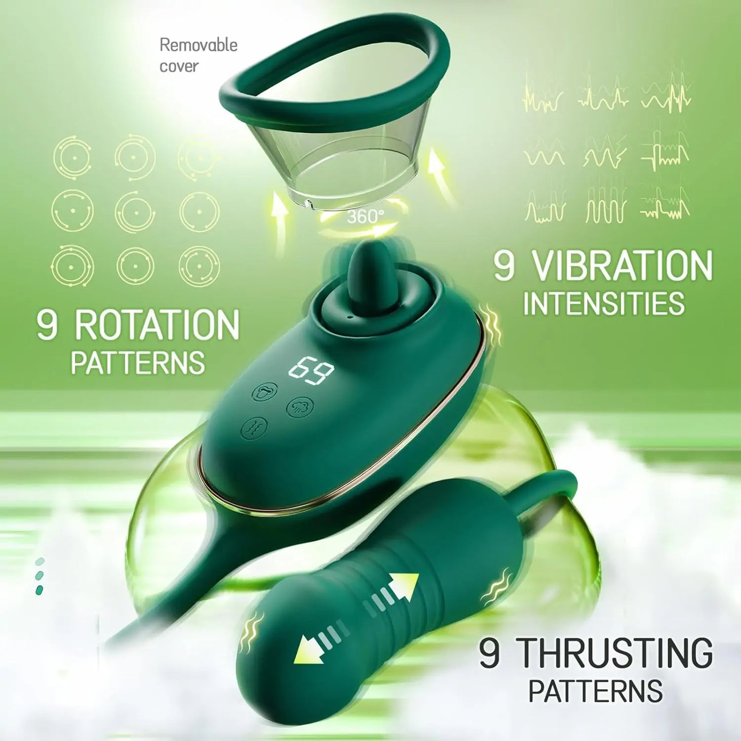 Opula – Klitoris-Saugzungenvibrator mit Stoßstimulator 