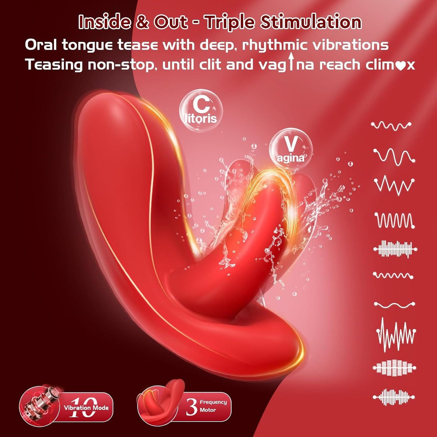 Twinkle - Zungen-Oral-Höschen-Vibrator Klitoris-Vaginal-Stimulator 