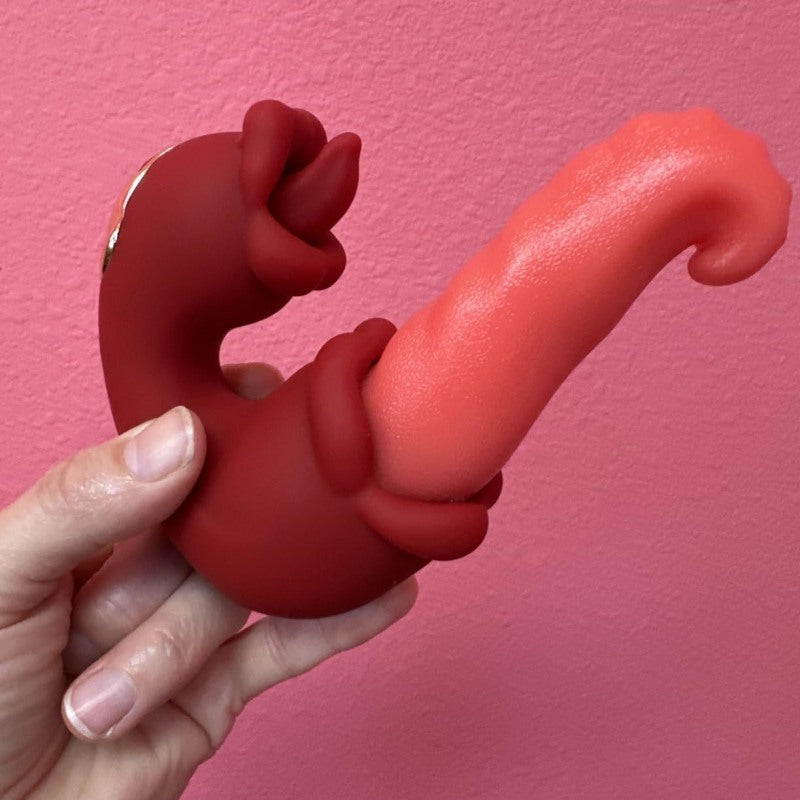 OctoLick Zungenstoßvibratoren für weibliche Paarspiele