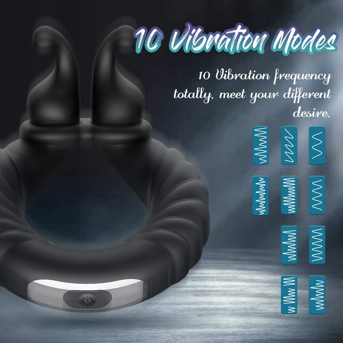 KinkyKangaroo | 2 Motoren Perineum Penisring mit Vibration 