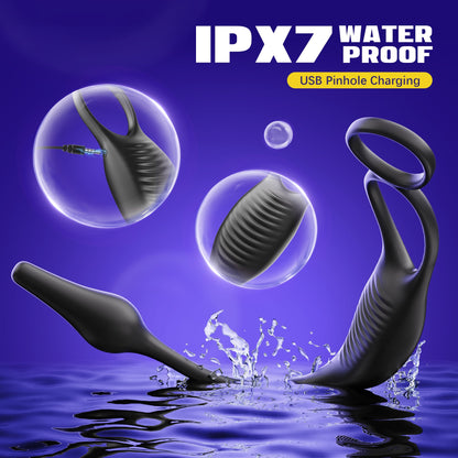 Zoppy | 3-in-1 Prostata-Massagegerät Butt Plug mit Doppelring