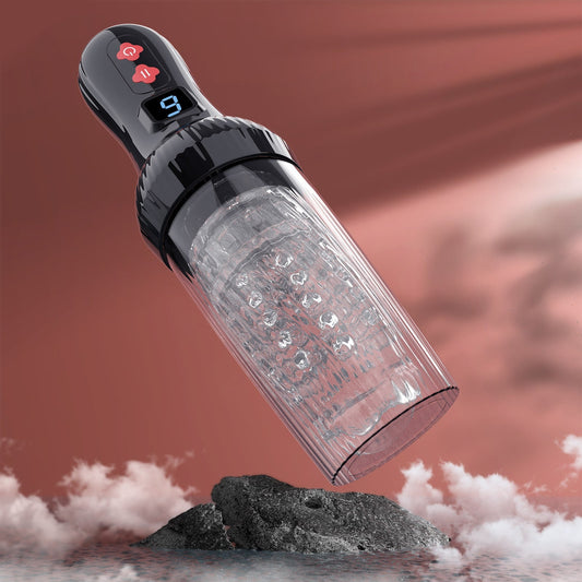 Fling | Male Rose Pro Verbesserter 2-in-1-Masturbator für Männer mit Stoß- und Rotationsfunktion