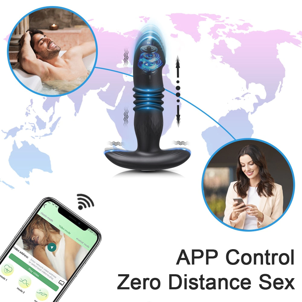 PuppyPassion - Stoßender Butt Plug Anal APP Vibrator 
